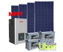 ชุดโซล่าเซลล์ MPPT Hybrid Solar Inverter 4000W แผงโซล่าเซลล์ 370Wx6 สำหรับเปิดไฟ ทีวี พัดลม คอมพิวเตอร์ ตู้เย็น ปั้มน้ำ