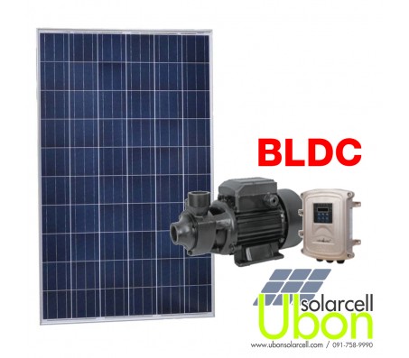 ปั้มน้ำหอยโข่งโซล่าเซลล์ BLDC 24V 210W พลังงานแสงอาทิตย์ 