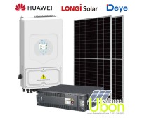 ชุดโซล่าเซลล์  Hybrid on-off grid Solar Inverter 5000W แผงโซล่าเซลล์ 400Wx16 สำหรับเปิดไฟ ทีวี พัดลม คอมพิวเตอร์ แอร์ ปั้มน้ำ