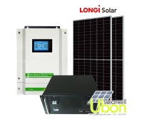 ชุดโซล่าเซลล์  Hybrid Solar Inverter 5500W แผงโซล่าเซลล์ 400Wx18 สำหรับเปิดไฟ ทีวี พัดลม คอมพิวเตอร์ แอร์ ปั้มน้ำ