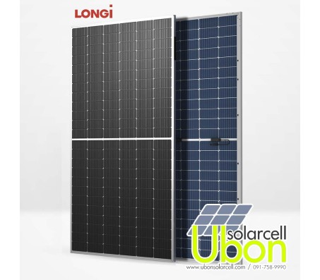 แผงโซล่าเซลล์ Mono-Crystalline Longi Bifacial แผงสองหน้า ขนาด 36V 545W